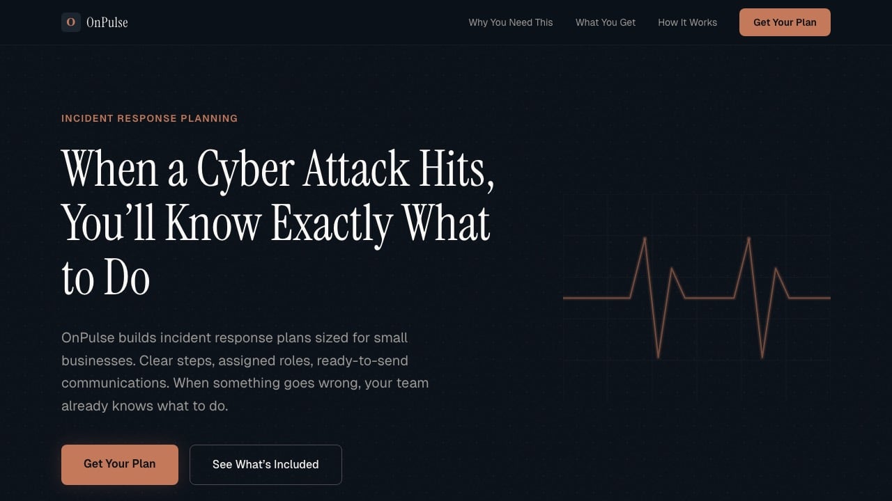 OnPulse — Incident response plans for small businesses